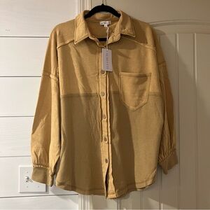 AEMI+CO Yellow Button-Up Shirt